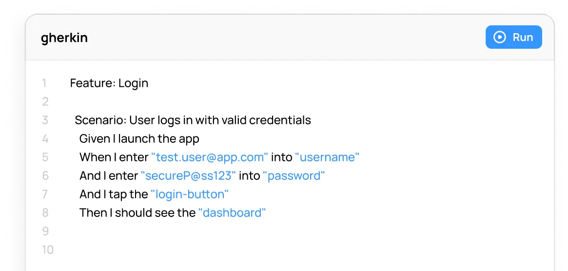 Calabash test script development