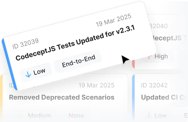 CodeceptJS test support & maintenance