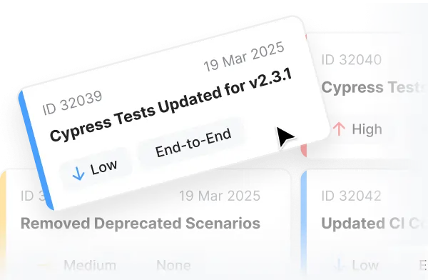 Cypress test support & maintenance