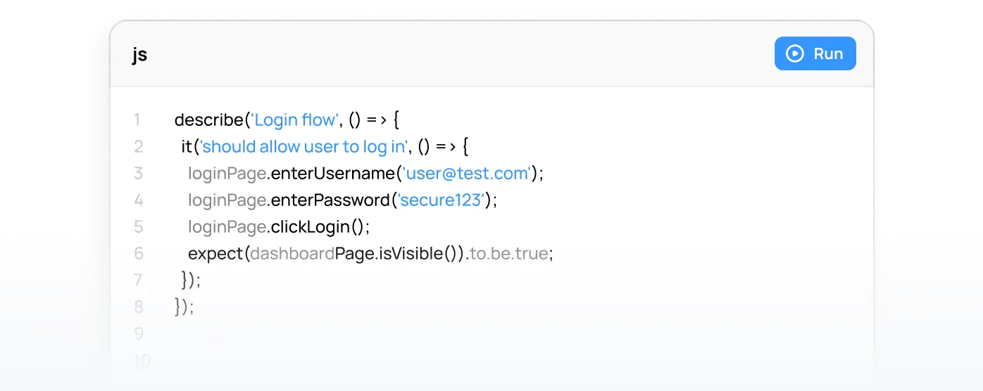 Mocha test script development