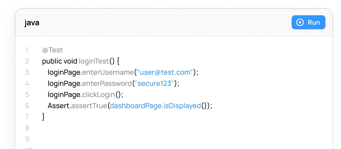 TestNG test script development