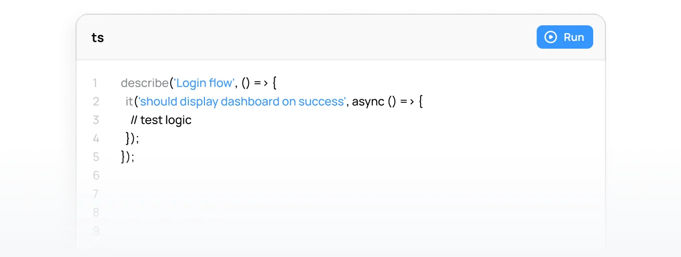Vitest test script development