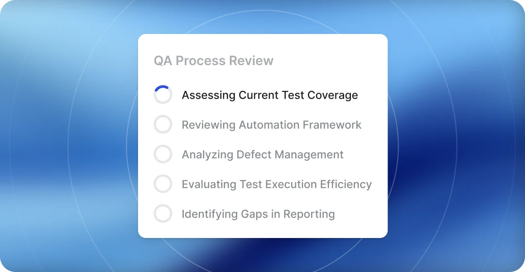 Review QA process and automation